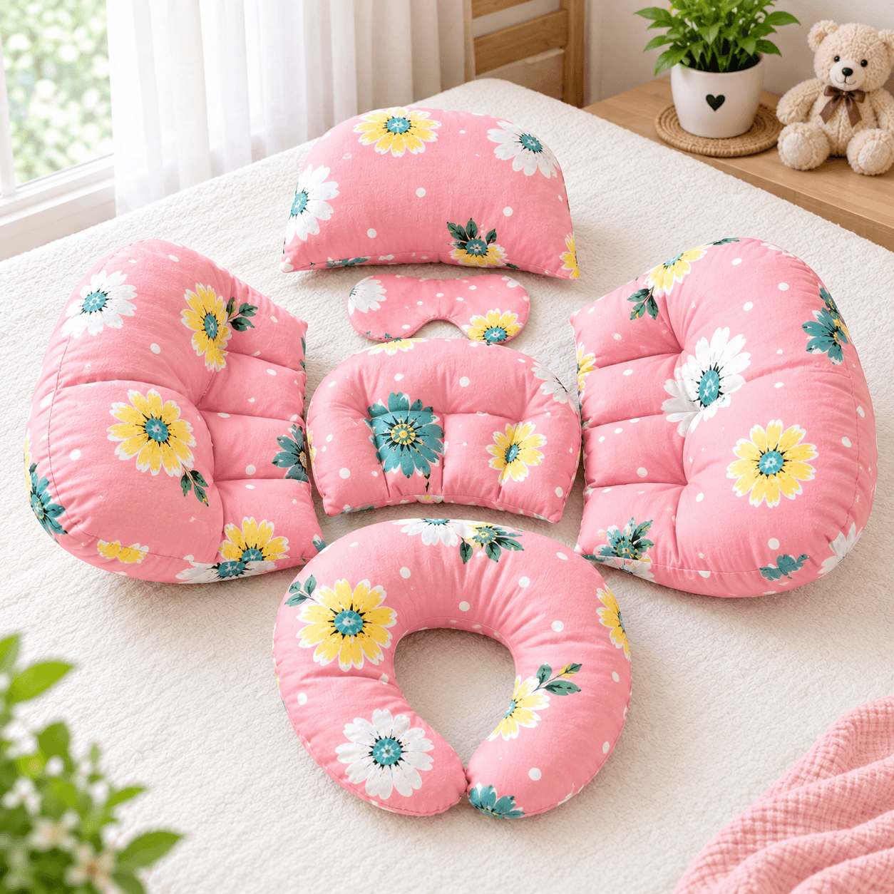 প্রিমিয়াম প্রেগন্যান্সি পিলো সুপার সফট ( Coral Pink )